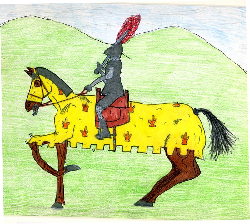 Medieval knight — jousting at the Justinflats