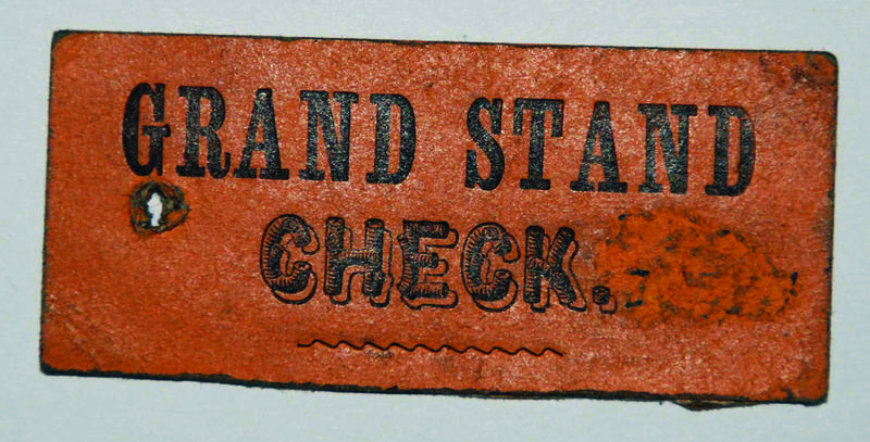 Grand Stand check (ticket)