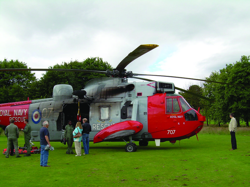 Royal Navy rescue helicopter in Kings Park, Veterans' Day 2008