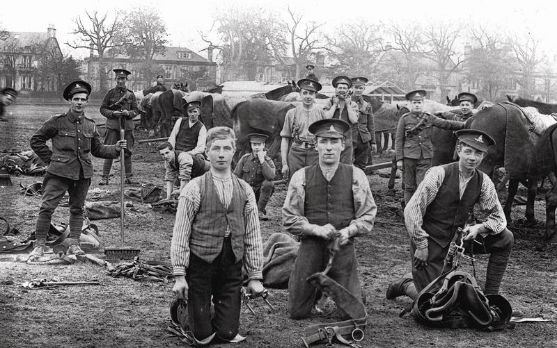 Soldiers training in Victoria Square, Kings Park, prior to being sent to the trenches during WW1