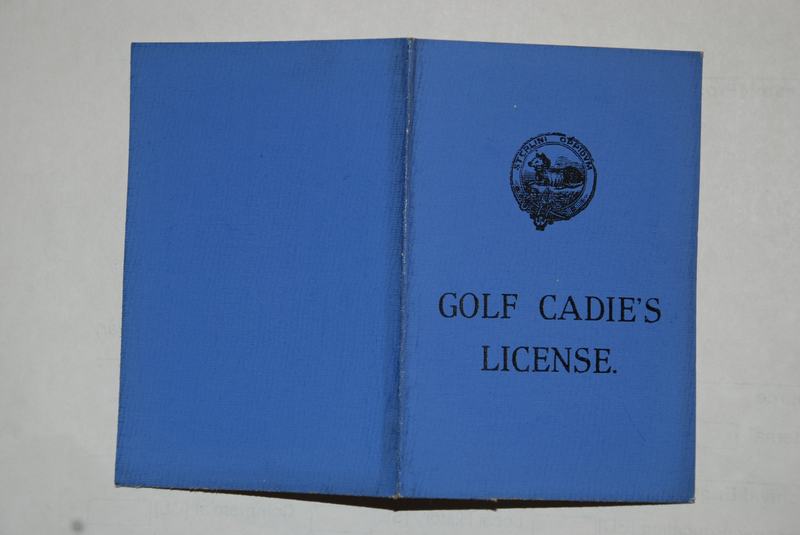 Golf Cadie's Licence book